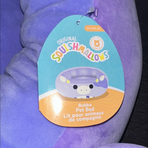 Squishmallows Bubba the Cow bolster pet bed - Picture 3 of 3